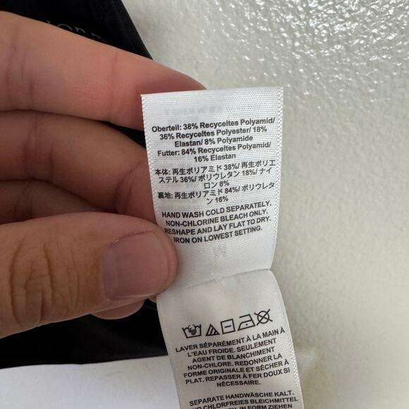 J.Crew Classic Sculpt Lana Bikini Top SZ M Black V-Neck Removable Pad Adjustable - Picture 7 of 8